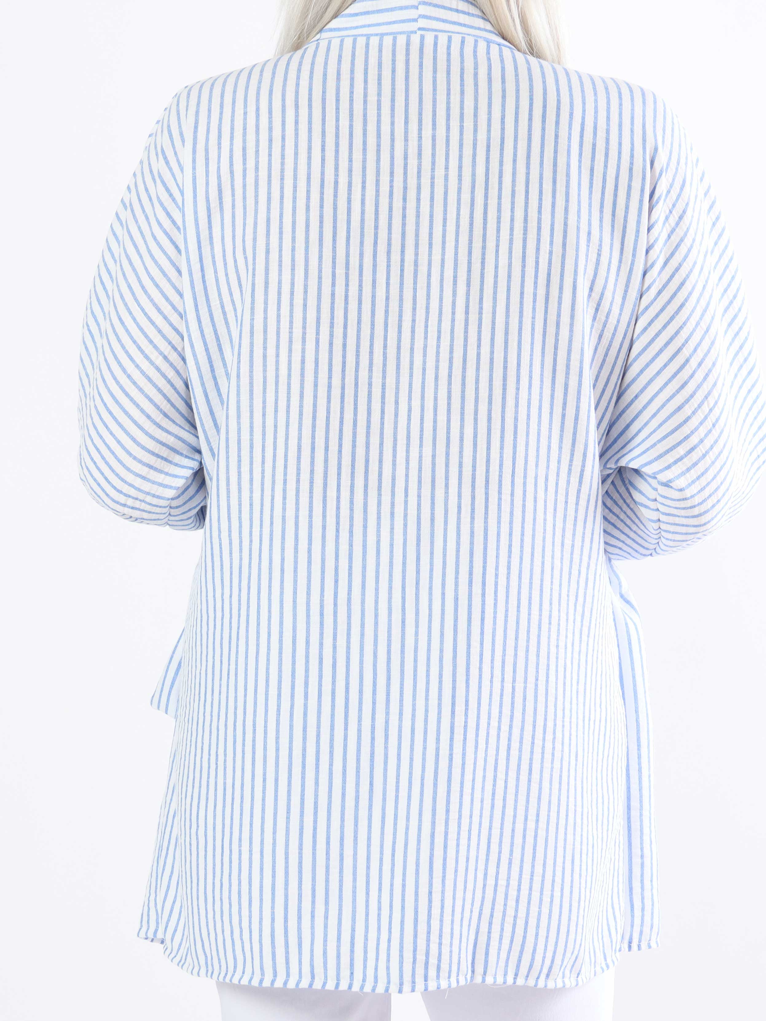 Sarah Stripe - Sød stribet plus size slå-om tunika